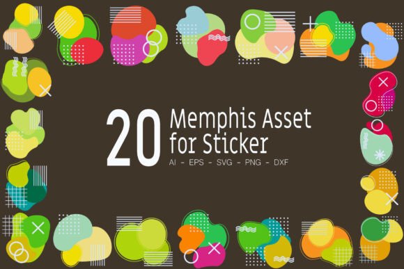 Reviewing 20 Memphis Asset for Sticker in Embroidery